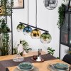 Koyoto Suspension, Boule lumineuse, Suspension Bleu, Or, Vert, Clair, 4 lumières