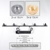 Gastor Suspension, Boule lumineuse, Suspension Ambre, Clair, Fumé, 5 lumières
