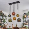 Ripoll Suspension, Boule lumineuse, Suspension Bleu, Or, Vert, Cuivré, 6 lumières