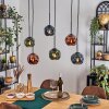 Ripoll Suspension, Boule lumineuse, Suspension Bleu, Vert, Cuivré, 6 lumières
