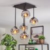 Ripoll Plafonnier, Boule lumineuse Chrome, Clair, Fumé, 5 lumières