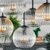 Koyoto Plafonnier, Boule lumineuse Ambre, Clair, Fumé, 5 lumières
