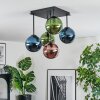 Gastor Plafonnier, Boule lumineuse Bleu, Vert, Cuivré, 5 lumières
