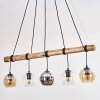 Koyoto Suspension, Boule lumineuse, Suspension Écru, Noir, 5 lumières