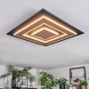 Lidor Plafonnier LED Noir, 1 lumière