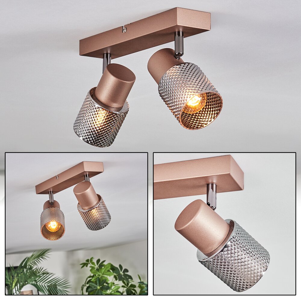 Medelim Plafonnier, Spot de plafond Bronze, 2 lumières main product photo