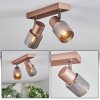 Medelim Plafonnier, Spot de plafond Bronze, 2 lumières