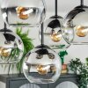 Koyoto Plafonnier, Boule lumineuse Chrome, Clair, Fumé, 5 lumières