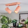 Javel Plafonnier, Spot de plafond Rose, Blanc, 2 lumières