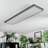 Salmi Plafonnier, Panel LED Gris, Argenté, 1 lumière, Télécommandes