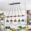 Koyoto Suspension, Boule lumineuse, Suspension Écru, Noir, 5 lumières