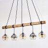Koyoto Suspension, Boule lumineuse, Suspension Écru, Noir, 5 lumières