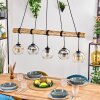 Koyoto Suspension, Boule lumineuse, Suspension Écru, Noir, 5 lumières