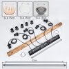 Koyoto Suspension, Boule lumineuse, Suspension Écru, Noir, 5 lumières