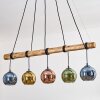 Koyoto Suspension, Boule lumineuse, Suspension Écru, Noir, 5 lumières