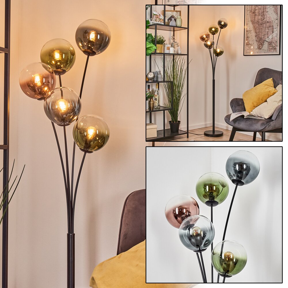 Gastor Boule lumineuse, Lampadaire Bleu, Vert, Clair, Cuivré, 5 lumières main product photo