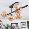 Chehalis Plafonnier, Boule lumineuse Ambre, 5 lumières