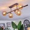 Chehalis Plafonnier, Boule lumineuse Ambre, 5 lumières
