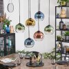 Koyoto Suspension, Boule lumineuse, Suspension Bleu, Or, Vert, Clair, Cuivré, 6 lumières Koyoto Suspension, Boule lumineuse, Suspension Bleu, Or, Vert, Clair, Cuivré, 6 lumières