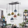 Koyoto Suspension, Boule lumineuse, Suspension Bleu, Or, Vert, Clair, Cuivré, 6 lumières Koyoto Suspension, Boule lumineuse, Suspension Bleu, Or, Vert, Clair, Cuivré, 6 lumières