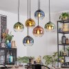 Koyoto Suspension, Boule lumineuse, Suspension Bleu, Or, Vert, Clair, Cuivré, 6 lumières Koyoto Suspension, Boule lumineuse, Suspension Bleu, Or, Vert, Clair, Cuivré, 6 lumières