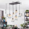 Koyoto Suspension, Boule lumineuse, Suspension Ambre, Clair, 6 lumières