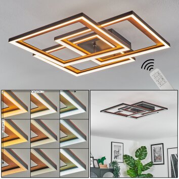 Binor Plafonnier LED Écru, Noir, 1 lumière