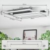 Olian Plafonnier LED Noir, Argenté, 1 lumière