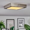 Omaro Plafonnier, Panel LED Nickel mat, 1 lumière, Changeur de couleurs