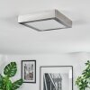 Omaro Plafonnier, Panel LED Nickel mat, 1 lumière