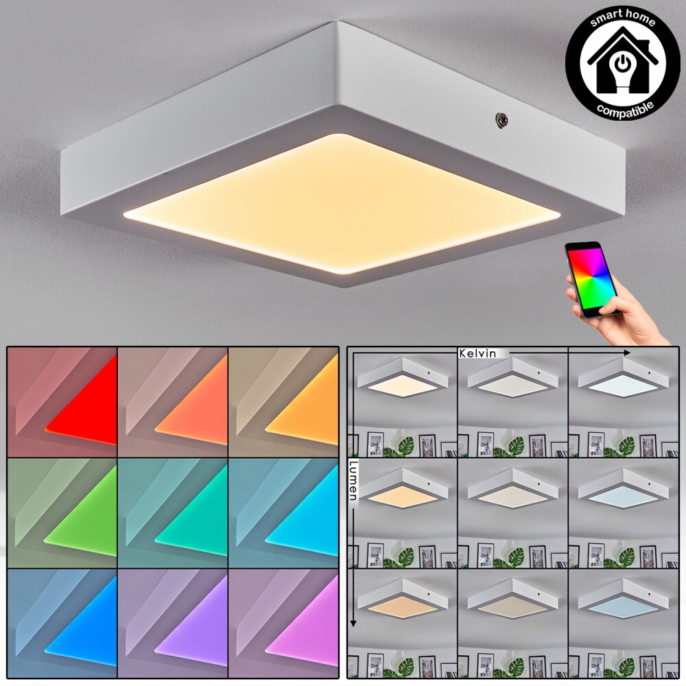 Omaro Plafonnier, Panel LED Blanc, 1 lumière main product photo