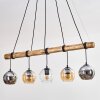 Koyoto Suspension, Boule lumineuse, Suspension Écru, Noir, 5 lumières