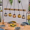 Koyoto Suspension, Boule lumineuse, Suspension Écru, Noir, 5 lumières
