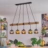 Koyoto Suspension, Boule lumineuse, Suspension Écru, Noir, 5 lumières