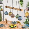 Koyoto Suspension, Boule lumineuse, Suspension Écru, Noir, 5 lumières