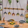 Koyoto Suspension, Boule lumineuse, Suspension Écru, Noir, 5 lumières