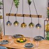Koyoto Suspension, Boule lumineuse, Suspension Écru, Noir, 5 lumières