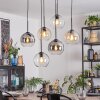 Koyoto Suspension, Boule lumineuse, Suspension Ambre, Clair, Fumé, 6 lumières