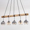 Koyoto Suspension, Boule lumineuse, Suspension Écru, Noir, 5 lumières