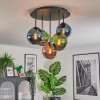 Gastor Plafonnier, Boule lumineuse Bleu, Vert, Cuivré, 5 lumières