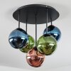 Gastor Plafonnier, Boule lumineuse Bleu, Vert, Cuivré, 5 lumières