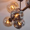 Ripoll Plafonnier, Boule lumineuse Ambre, Fumé, 8 lumières