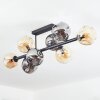 Ripoll Plafonnier, Boule lumineuse Ambre, Fumé, 8 lumières
