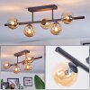 Chehalis Plafonnier, Boule lumineuse Ambre, 5 lumières