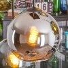 Koyoto Suspension, Boule lumineuse, Suspension Ambre, Bleu, Chrome, Vert, Fumé, 6 lumières