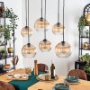 Koyoto Suspension, Boule lumineuse, Suspension Ambre, Clair, 6 lumières