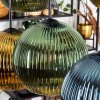 Koyoto Suspension, Boule lumineuse, Suspension Bleu, Or, Vert, 6 lumières