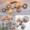 Ripoll Plafonnier, Boule lumineuse Ambre, Fumé, 8 lumières