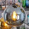 Koyoto Suspension, Boule lumineuse, Suspension Bleu, Or, Vert, 6 lumières