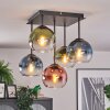 Koyoto Plafonnier, Boule lumineuse Bleu, Vert, Clair, Cuivré, 5 lumières